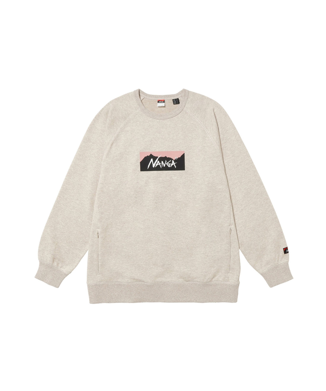 NANGA ECO HYBRID BOX LOGO SWEATSHIRT(UNISEX) / 拉克蘭袖 圓領衫