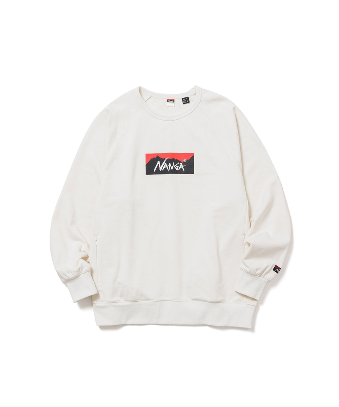 NANGA ECO HYBRID BOX LOGO SWEATSHIRT(UNISEX) / 拉克蘭袖 圓領衫