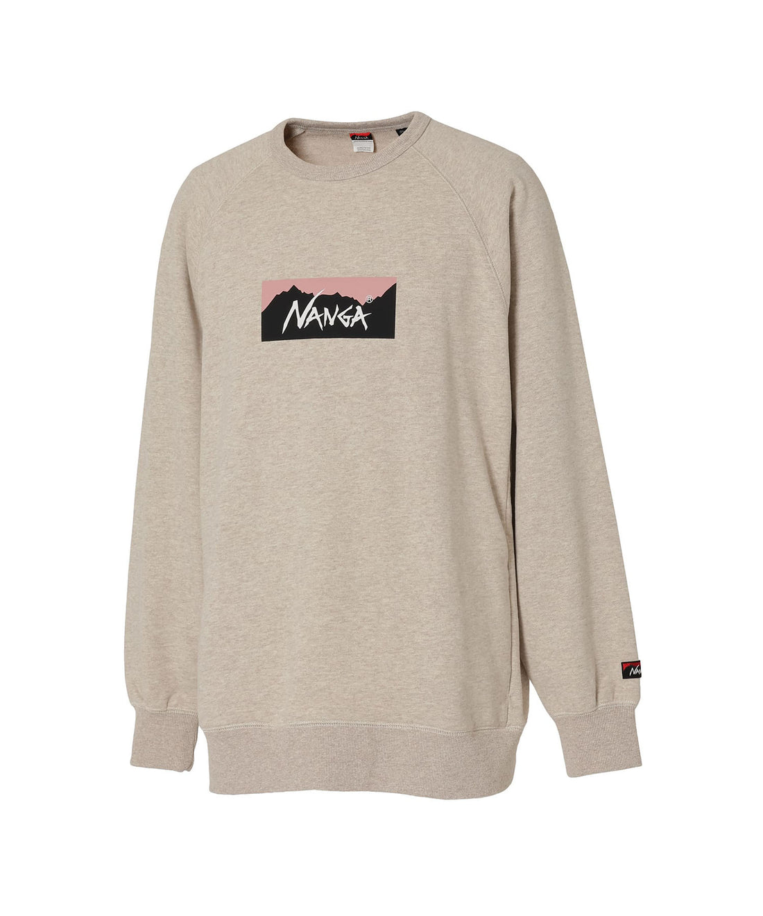 NANGA ECO HYBRID BOX LOGO SWEATSHIRT(UNISEX) / 拉克蘭袖 圓領衫