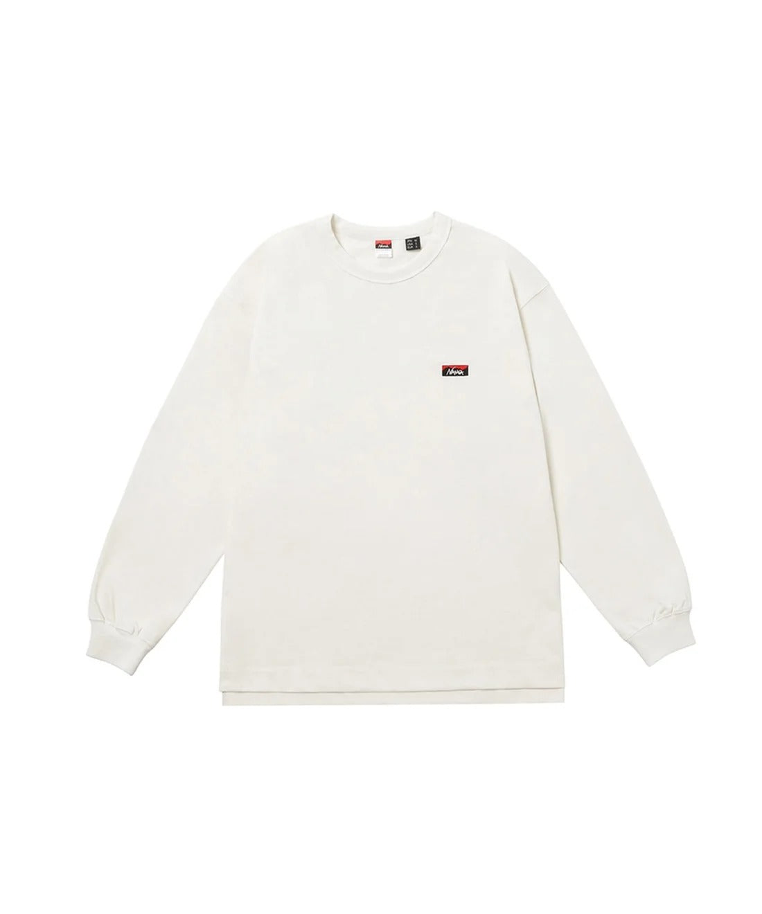 NANGA / ECO HYBRID BOX LOGO EMBROIDERY L/S TEE(UNISEX) 再生棉方形LOGO刺繡長袖T恤