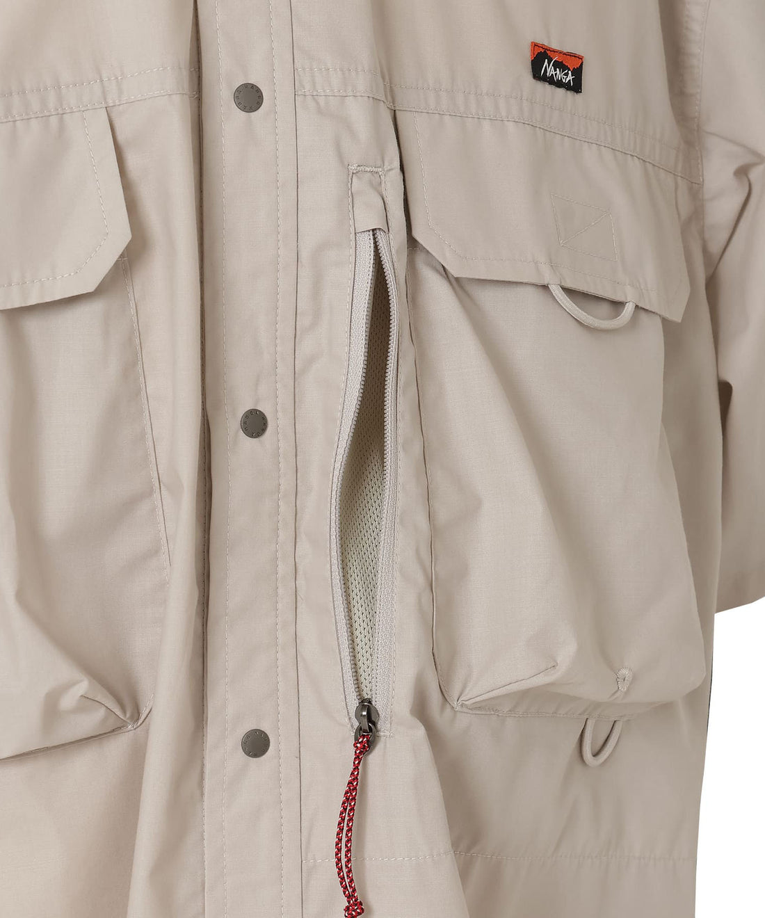 NANGA MOUNTAIN FIELD S/S SHIRT(MEN) / 機能山系短袖立領襯衫 (日本直営店限定)