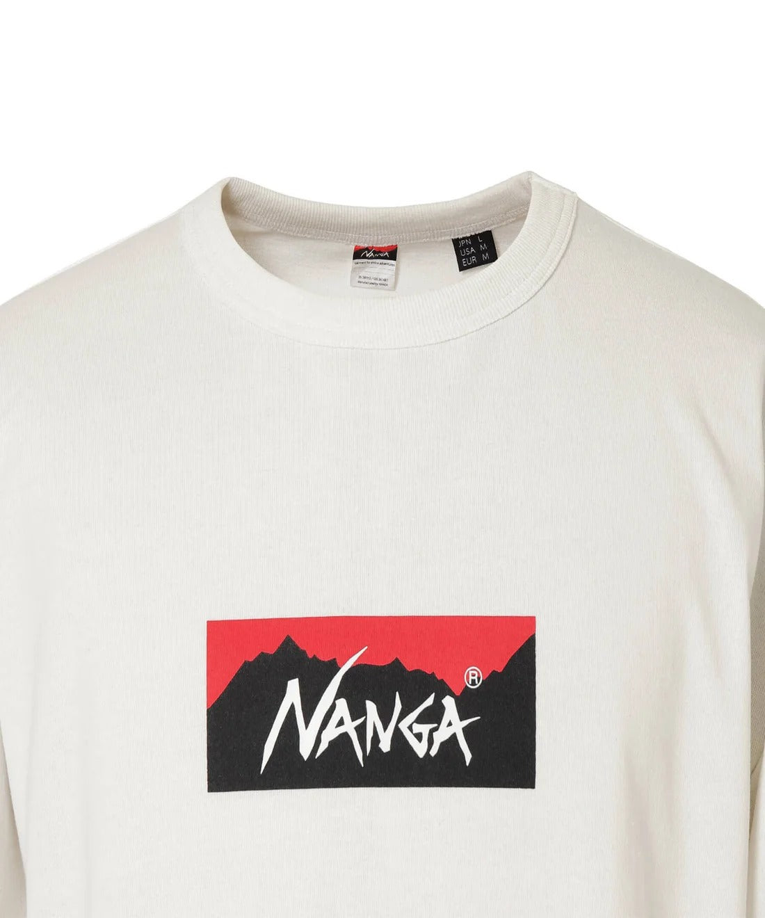 NANGA / ECO HYBRID BOX LOGO L/S TEE(UNISEX) 再生棉方形LOGO印花長袖T恤