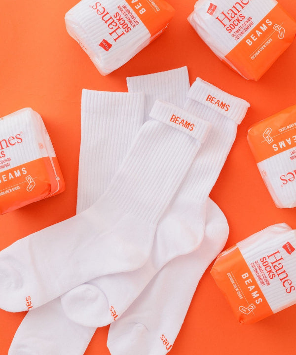 Hanes × BEAMS / 別注 Socks 2pieces pack / 襪子兩件組