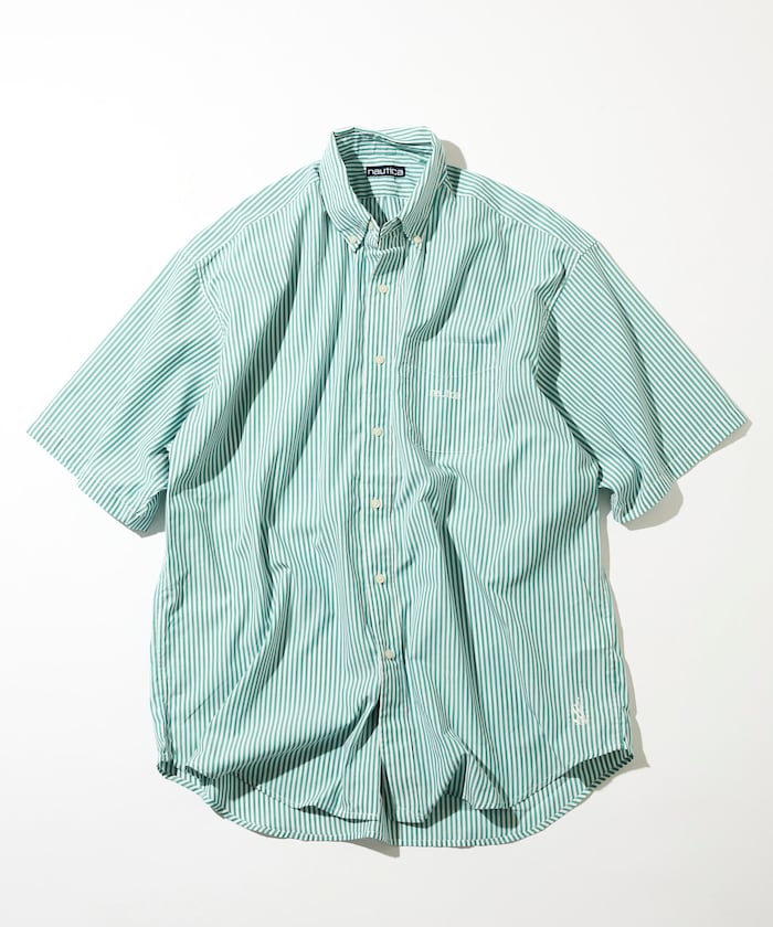 NAUTICA JP / Broad Stripe 條紋短袖襯衫