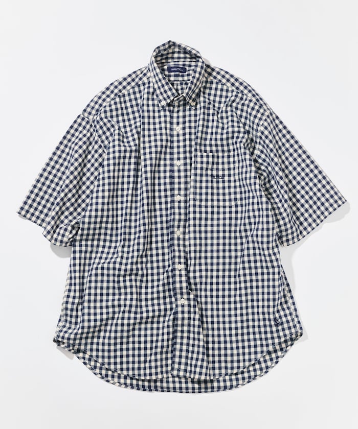 NAUTICA JP / 水洗 格紋 短袖襯衫