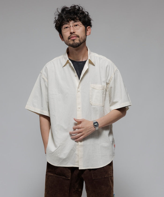 HINSON / 別注 皺感 短袖襯衫