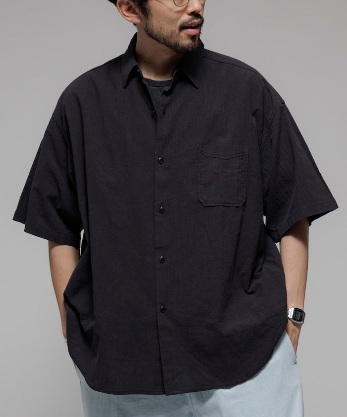 HINSON / 別注 皺感 短袖襯衫