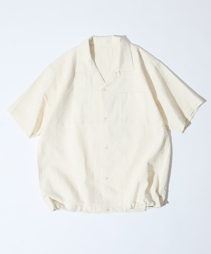 FREAK’S STORE / 涼感 泡泡紗 抽繩短袖襯衫