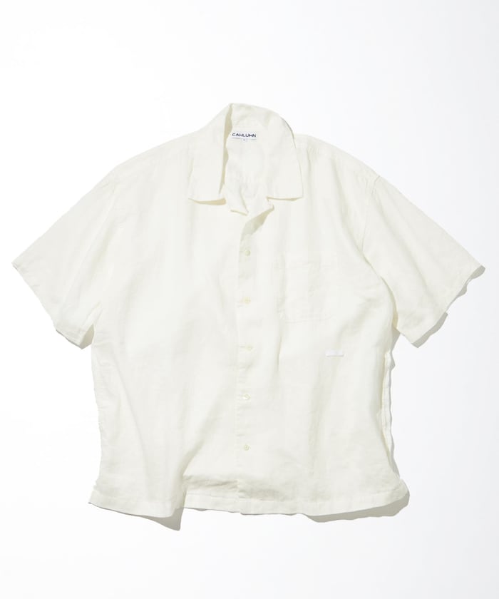 CAHLUMN Belgium Linen Open Collar Shirt 1.1 / 比利時亞麻開領 短襯衫