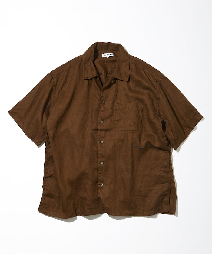CAHLUMN Belgium Linen Open Collar Shirt 1.1 / 比利時亞麻開領 短襯衫