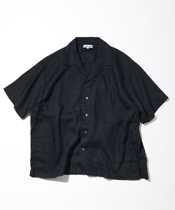 CAHLUMN Belgium Linen Open Collar Shirt 1.1 / 比利時亞麻開領 短襯衫
