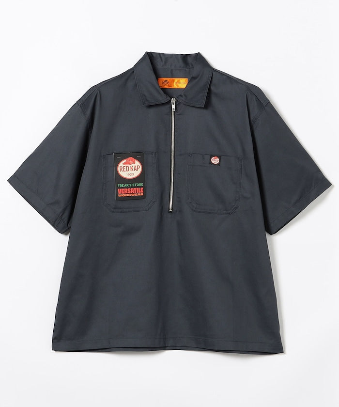 RED KAP / 半拉鍊工裝短袖 開襟衫