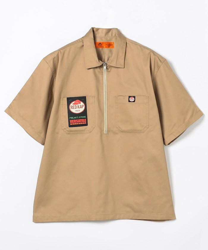 RED KAP / 半拉鍊工裝短袖 開襟衫