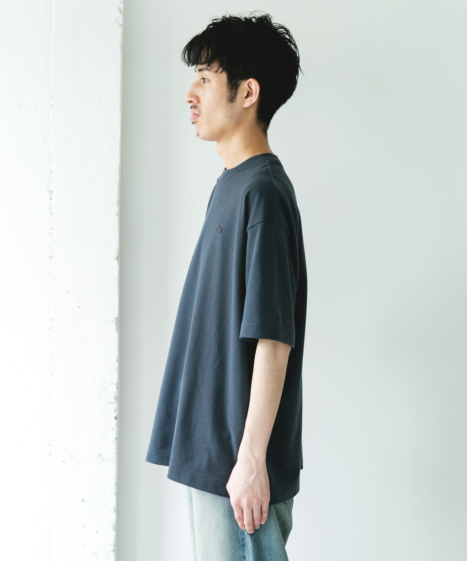 LACOSTE×DOORS MOSS STITCH SHORT-SLEEVE T-SHIRTS / 鹿子布寬鬆短袖T恤
