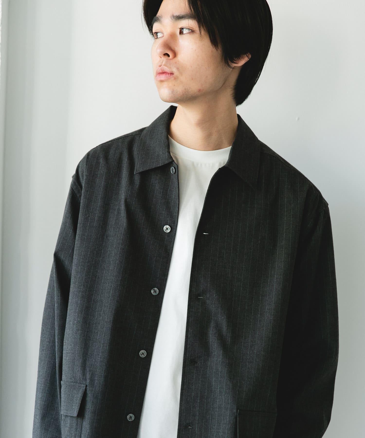 URBAN RESEARCH / 輕量羊毛質感襯衫外套