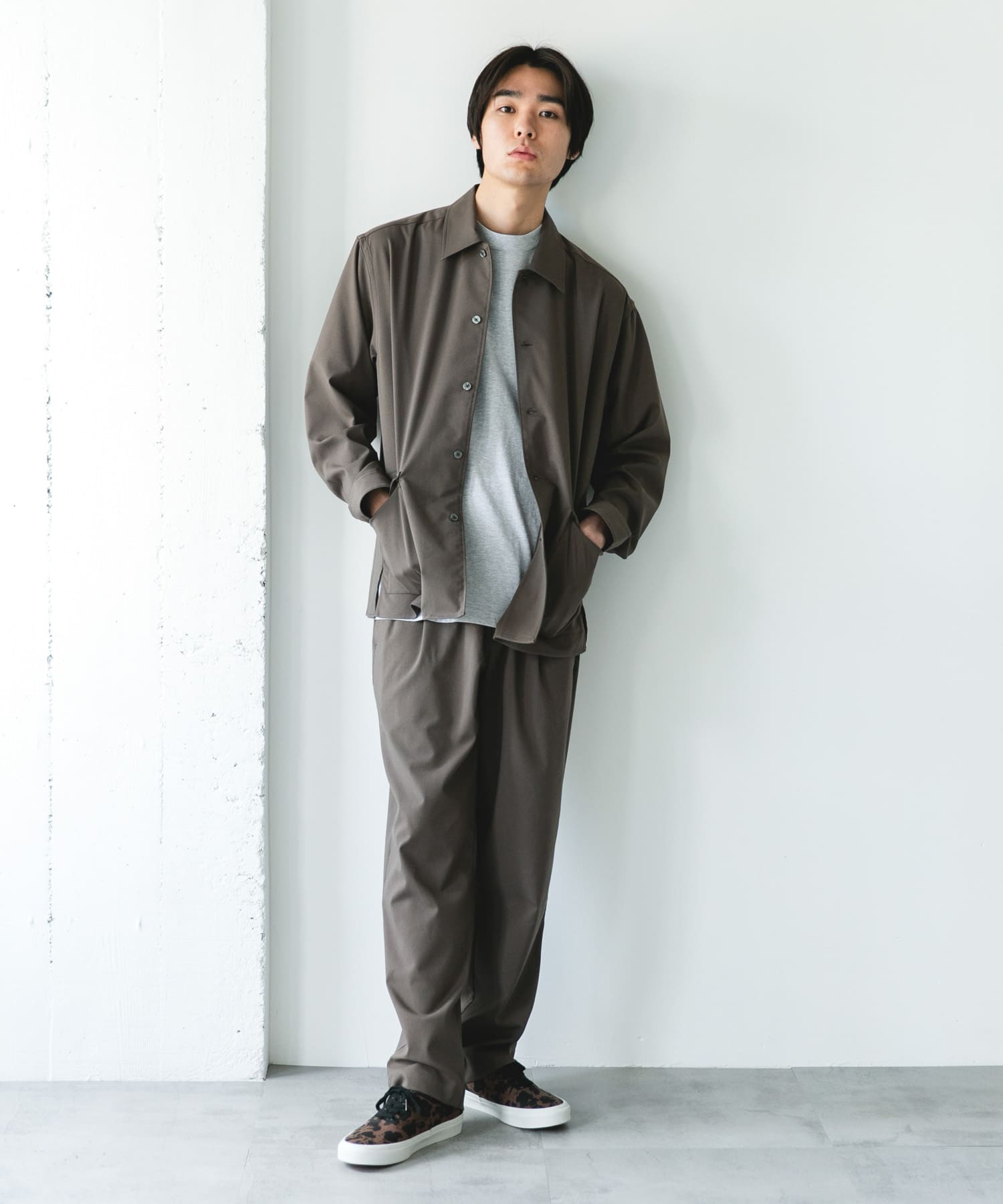 URBAN RESEARCH / 輕量羊毛質感襯衫外套