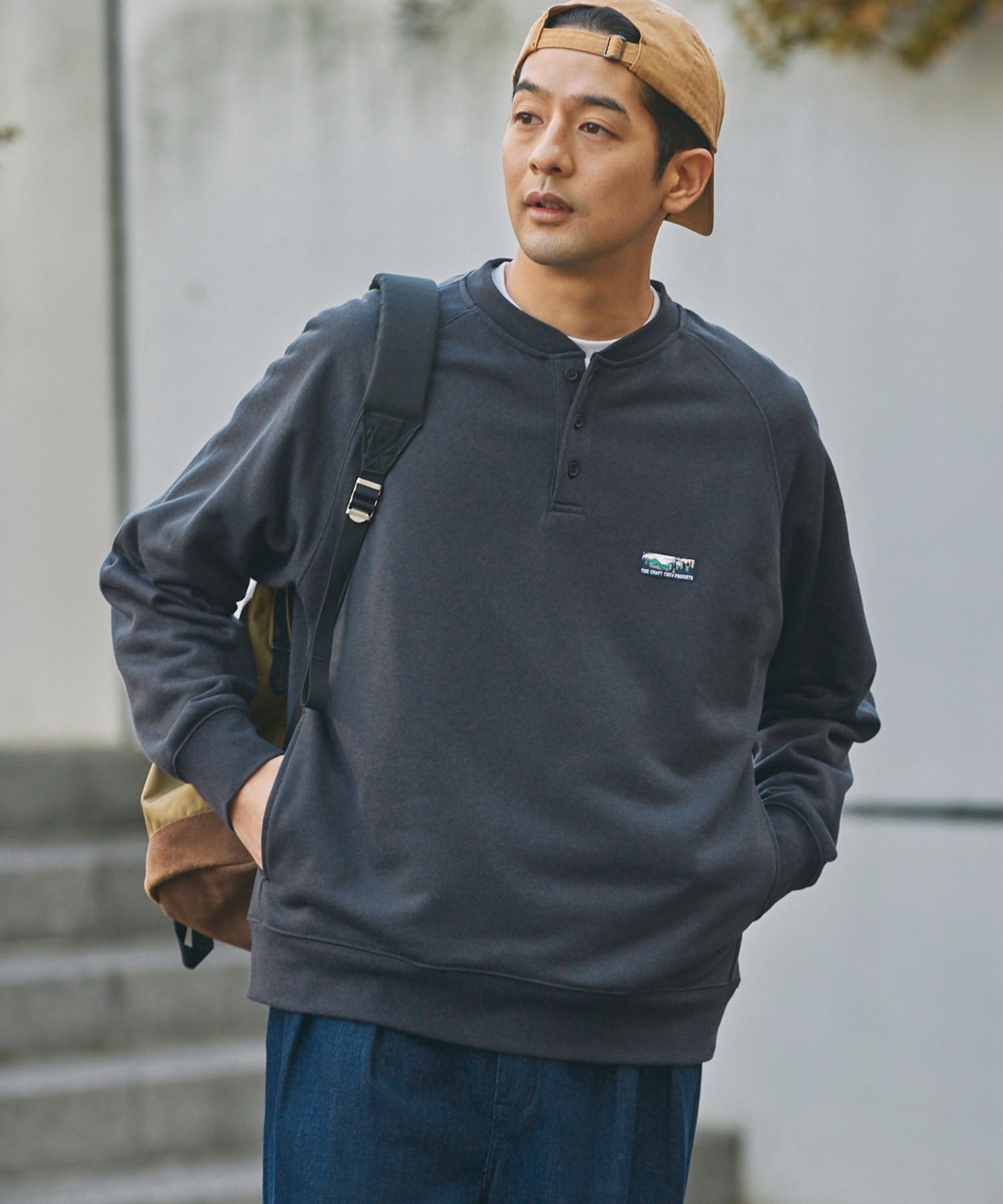 THE CRAFT CREW PRODUCTS / 11oz 厚磅亨利領領衫