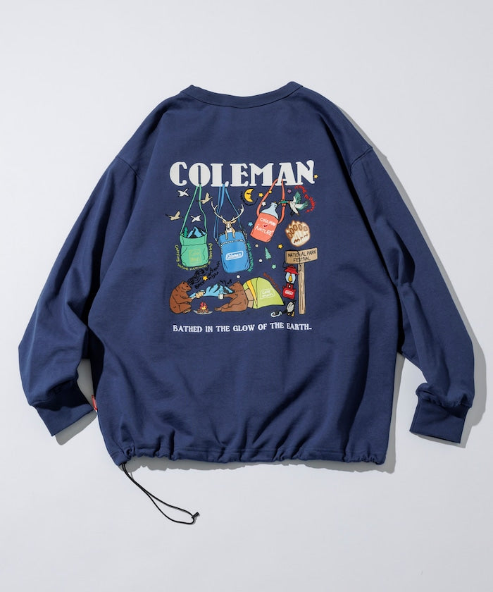 Coleman×matsui×FREAK'S STORE / 露營圖案 抽繩 圓領衫