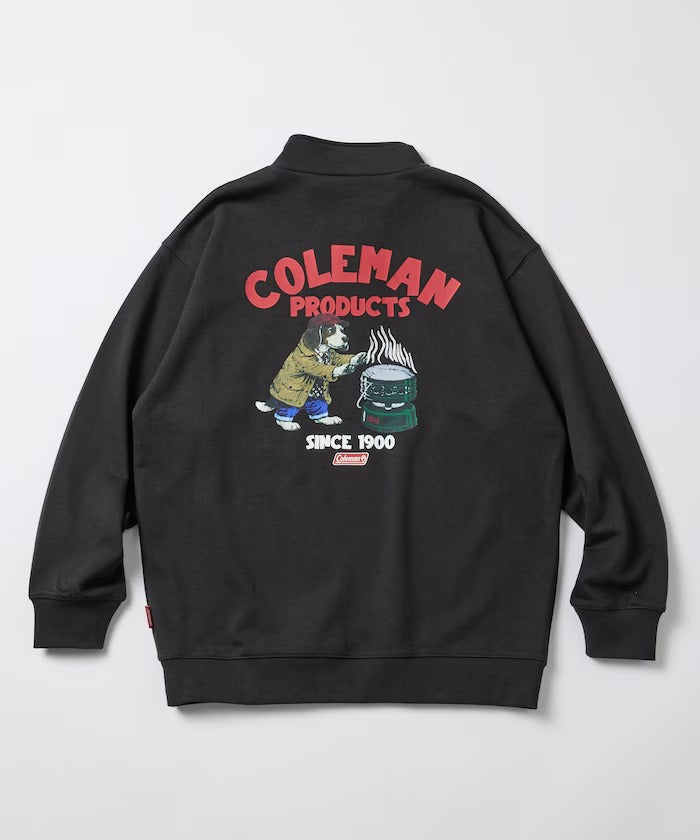 Coleman × FREAK'S STORE / 復古型錄狗狗圖案 拉鍊半領衫(日本聯名限定)