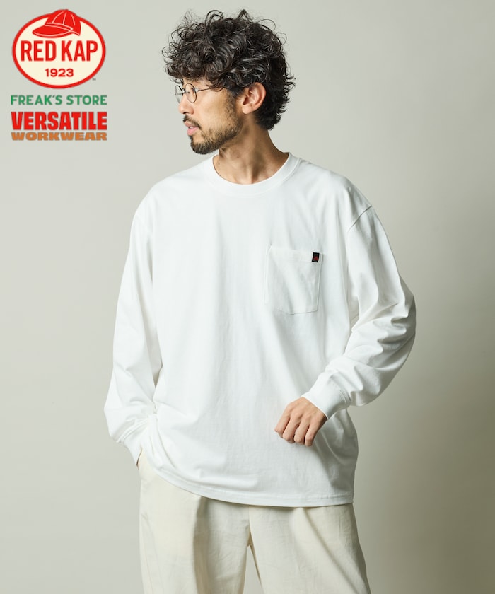 RED KAP × FREAK’S STORE / 別注圓領長袖口袋長袖T恤(兩件組)