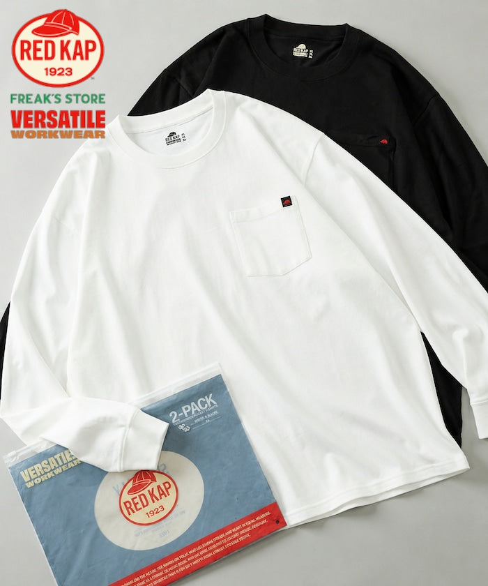 RED KAP × FREAK’S STORE / 別注圓領長袖口袋長袖T恤(兩件組)