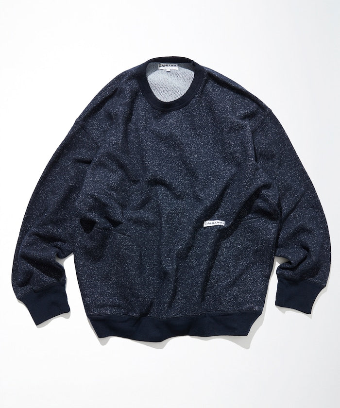 CAHLUMN Merino Wool+Cotton Loop Back heather Sweatshirt / 美利諾羊毛 圓領衫