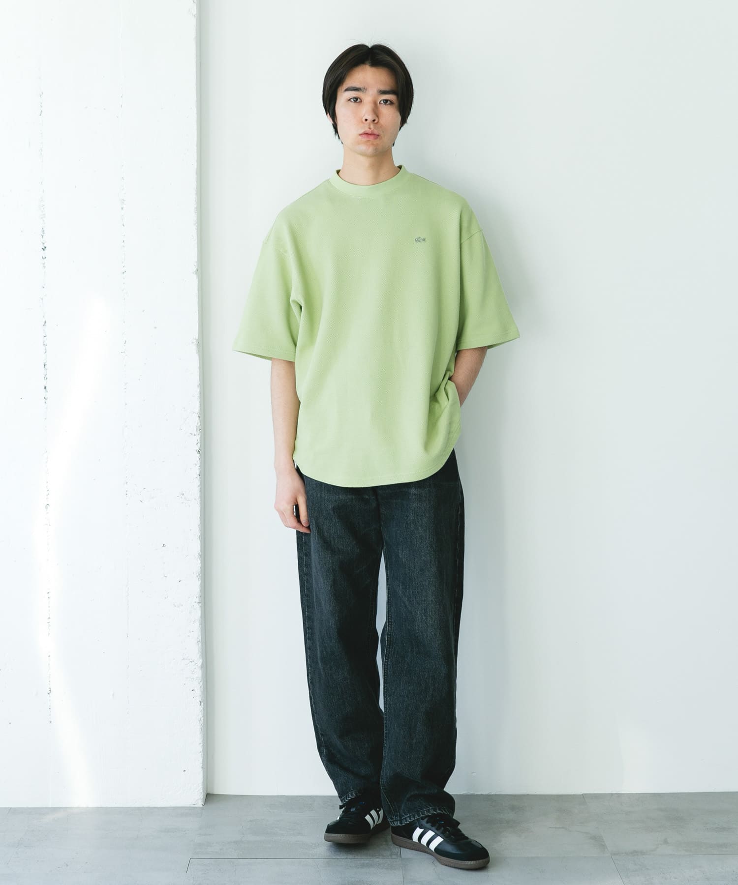 LACOSTE×DOORS THICK PIQUE ROUND SHORT-SLEEVE / 厚磅鹿子布圓領短袖T恤