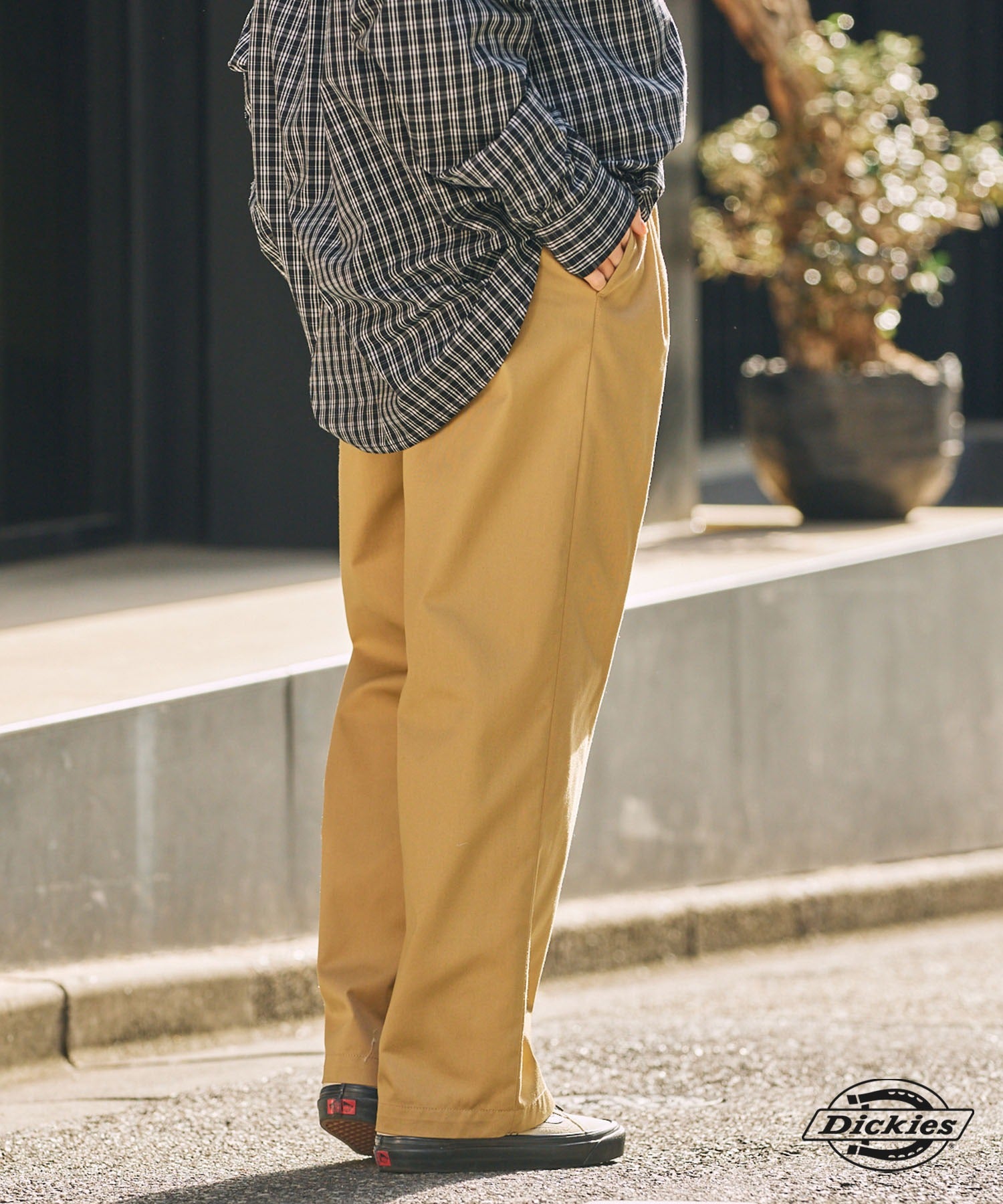 DICKIES / 別注 TC 斜紋 雙摺 直筒長褲