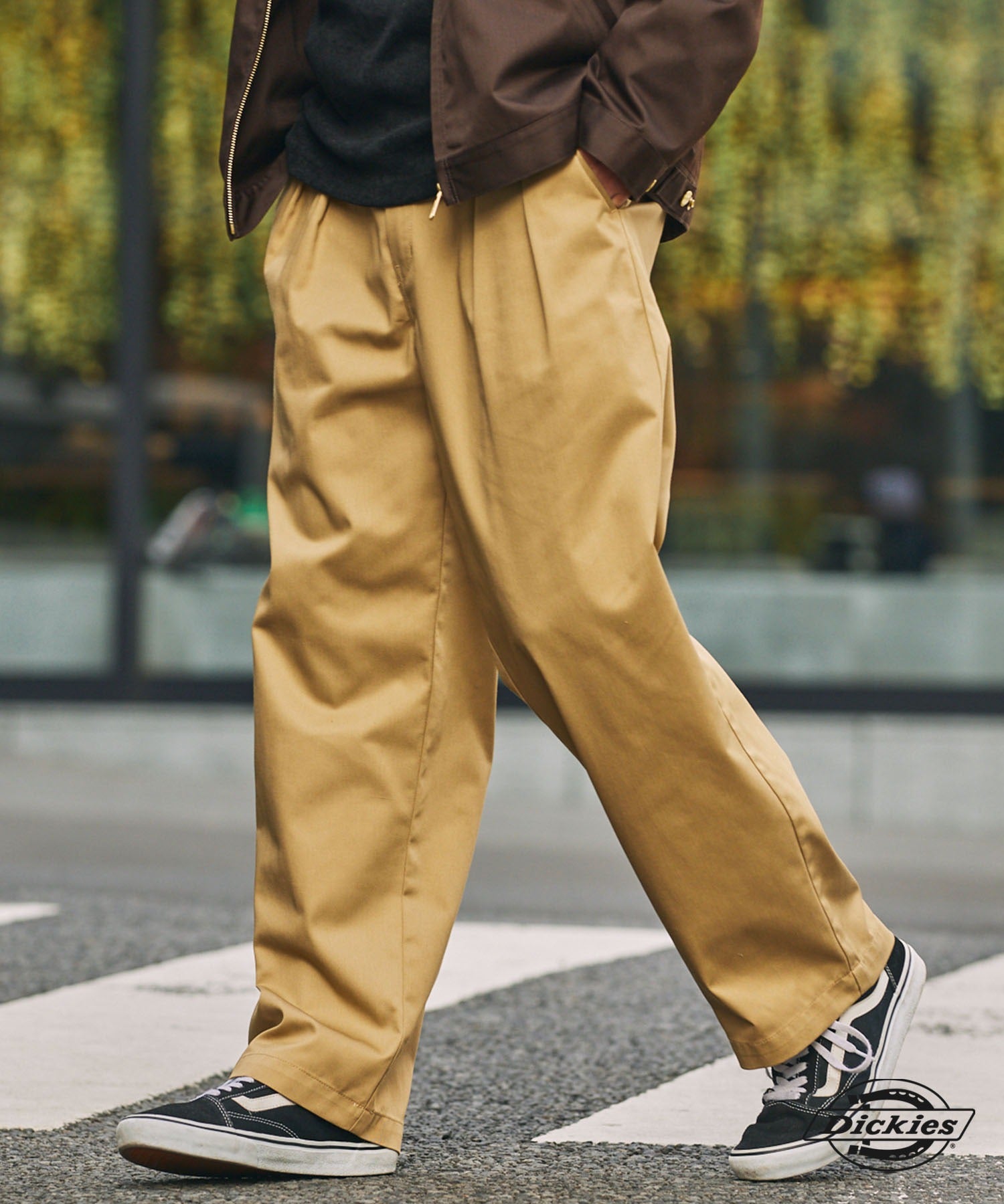 DICKIES / 別注 TC 斜紋 雙摺 直筒長褲