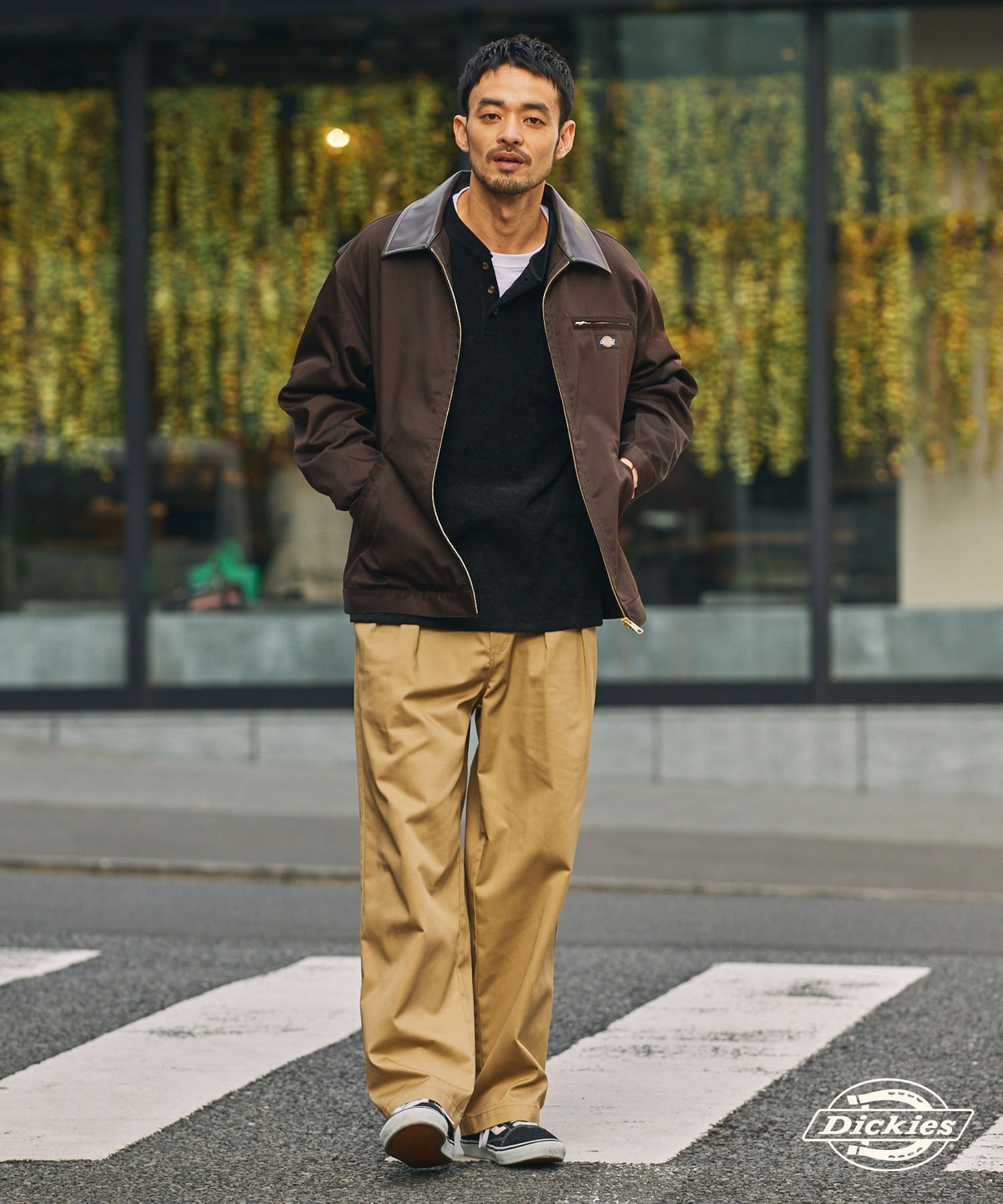 DICKIES / 別注 TC 斜紋 雙摺 直筒長褲