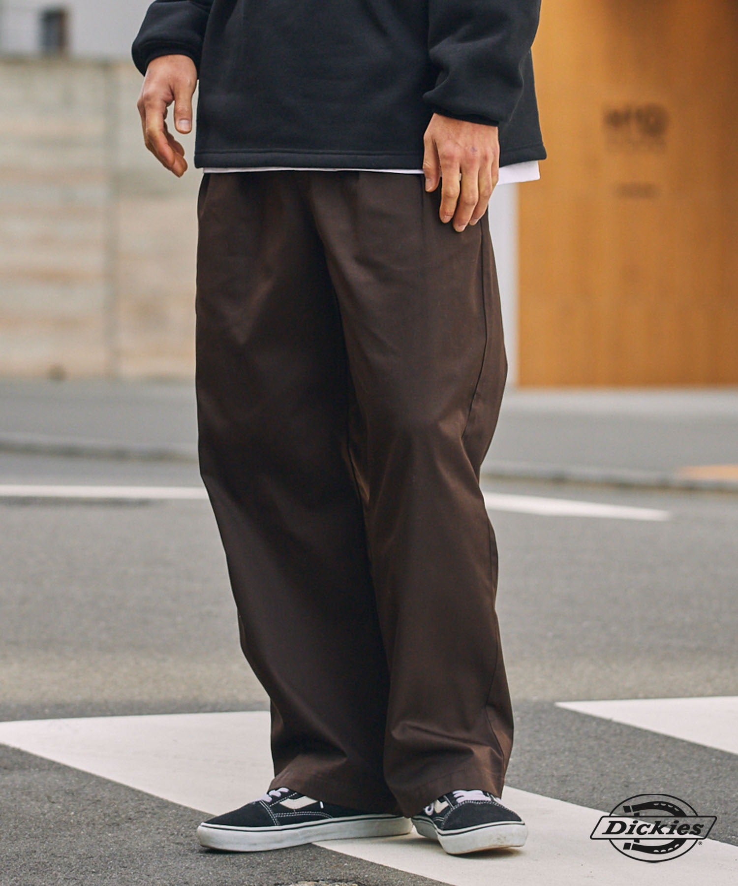 DICKIES / 別注 TC 斜紋 雙摺 直筒長褲
