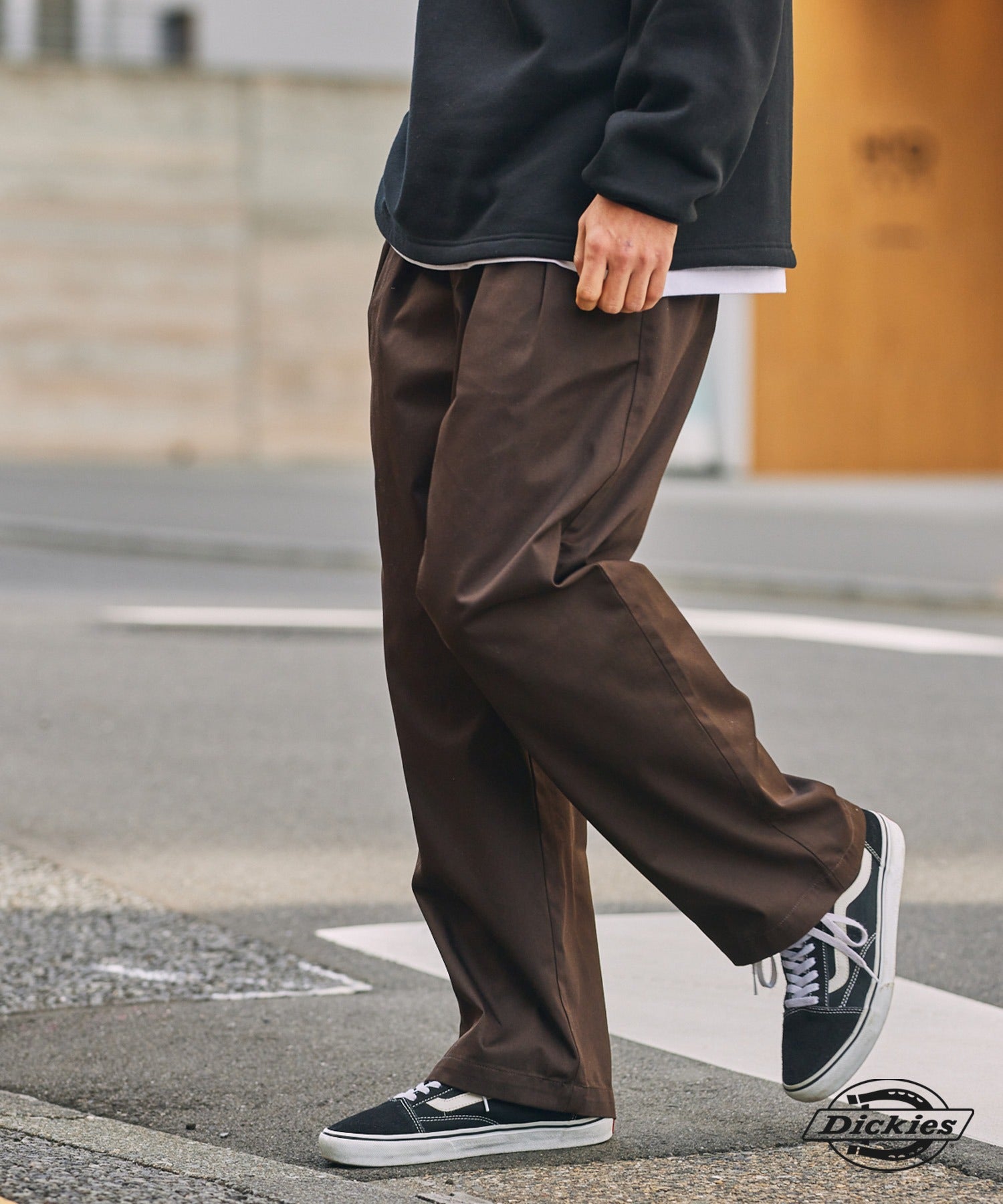 DICKIES / 別注 TC 斜紋 雙摺 直筒長褲