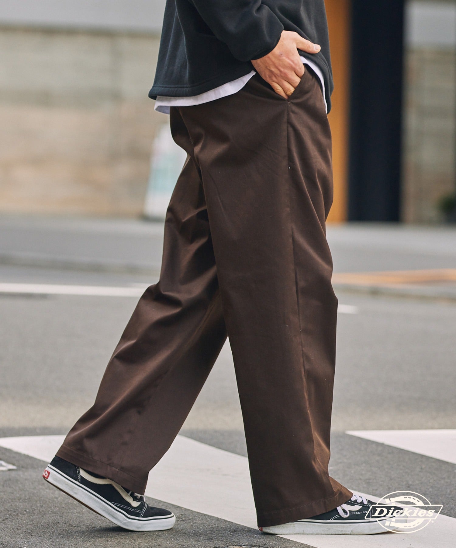 DICKIES / 別注 TC 斜紋 雙摺 直筒長褲