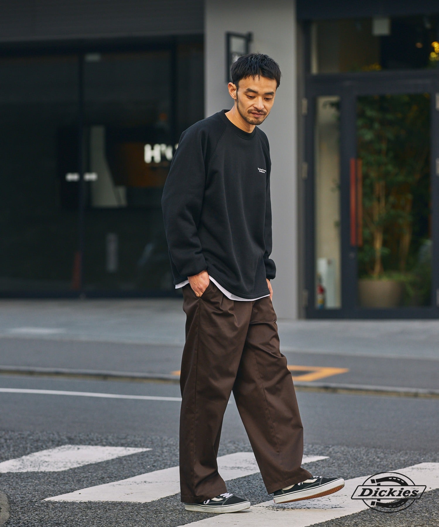 DICKIES / 別注 TC 斜紋 雙摺 直筒長褲