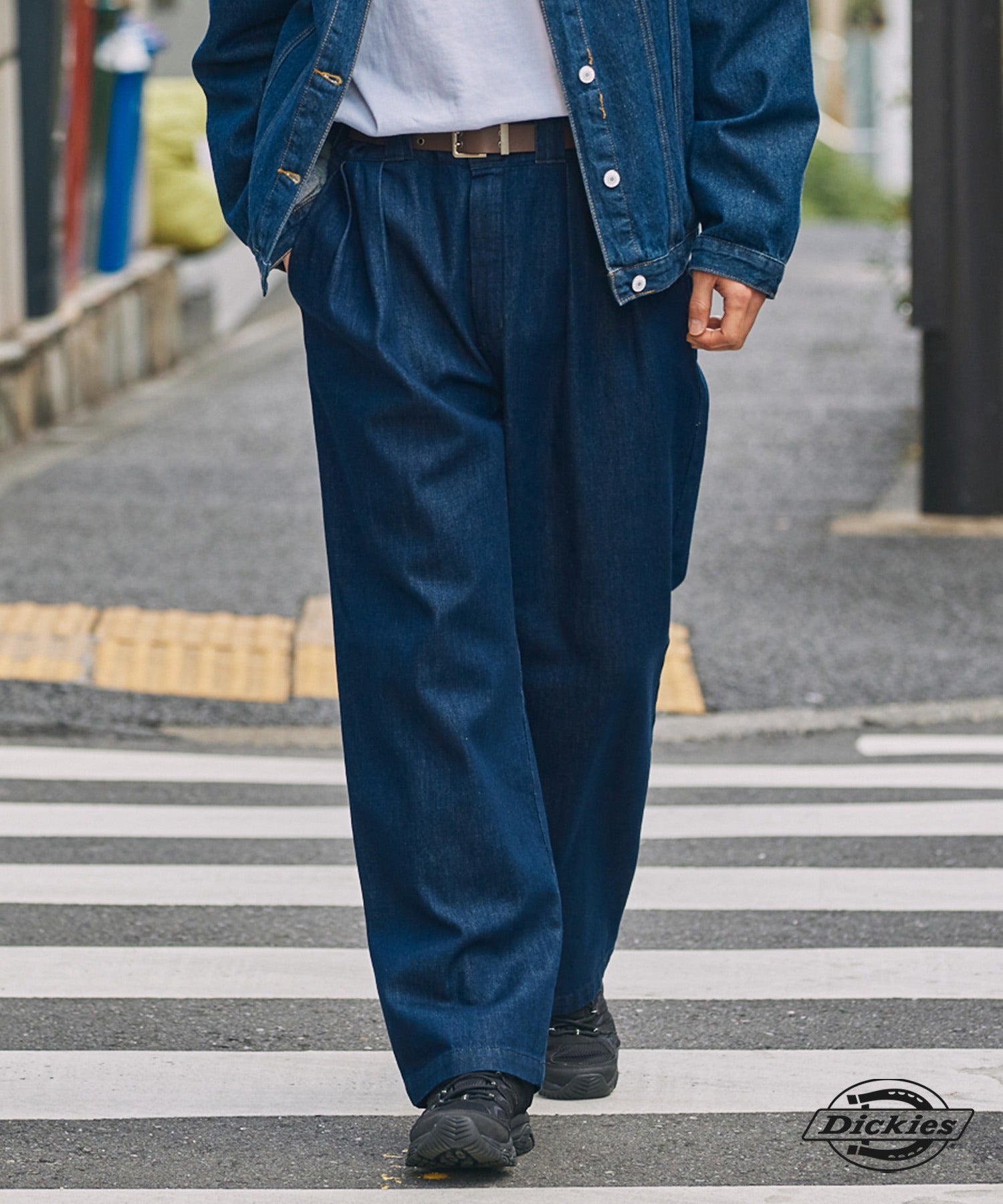 DICKIES / 別注 TC 斜紋 雙摺 直筒長褲