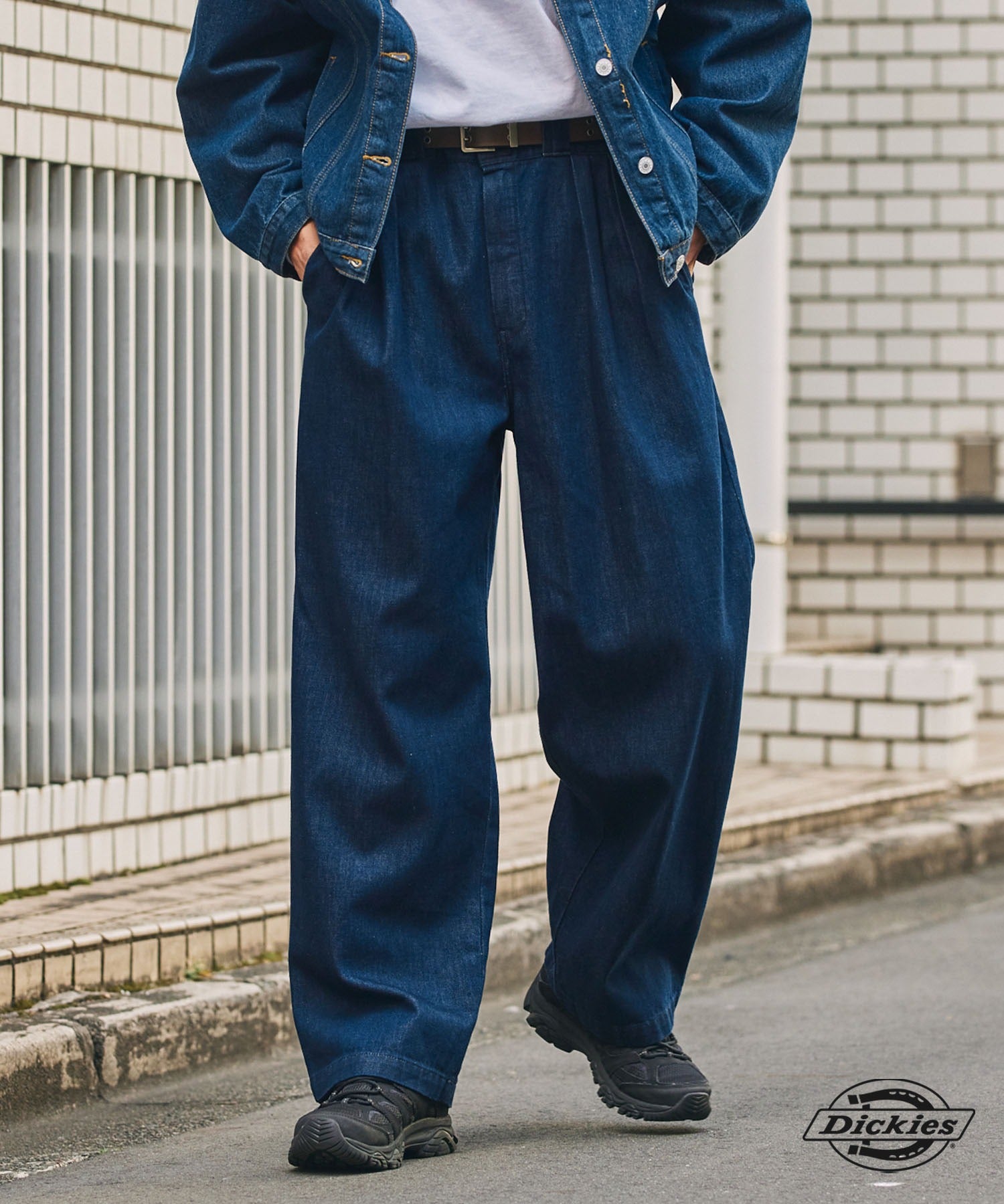 DICKIES / 別注 TC 斜紋 雙摺 直筒長褲