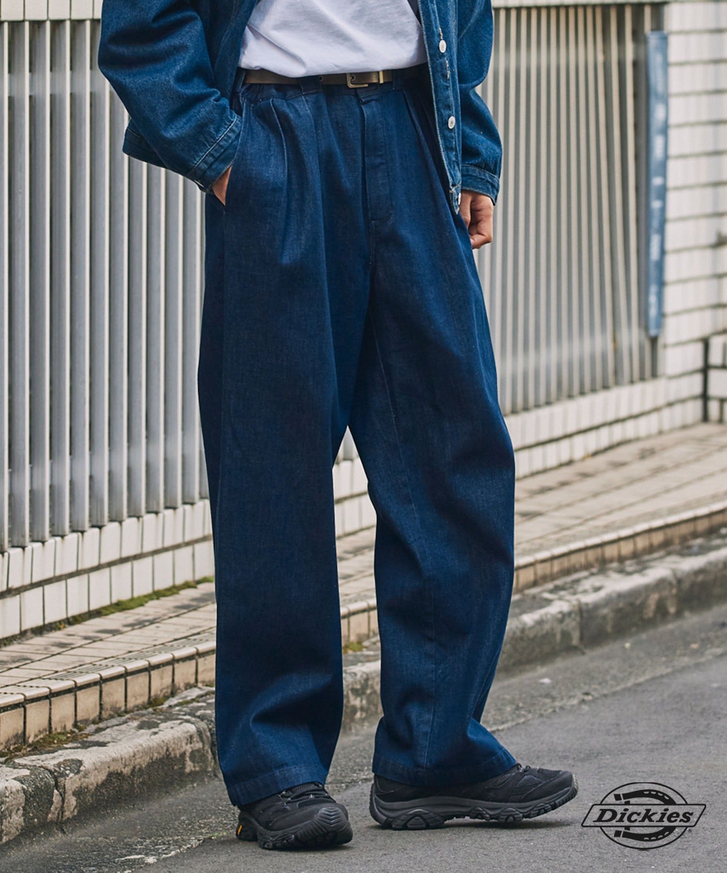 DICKIES / 別注 TC 斜紋 雙摺 直筒長褲