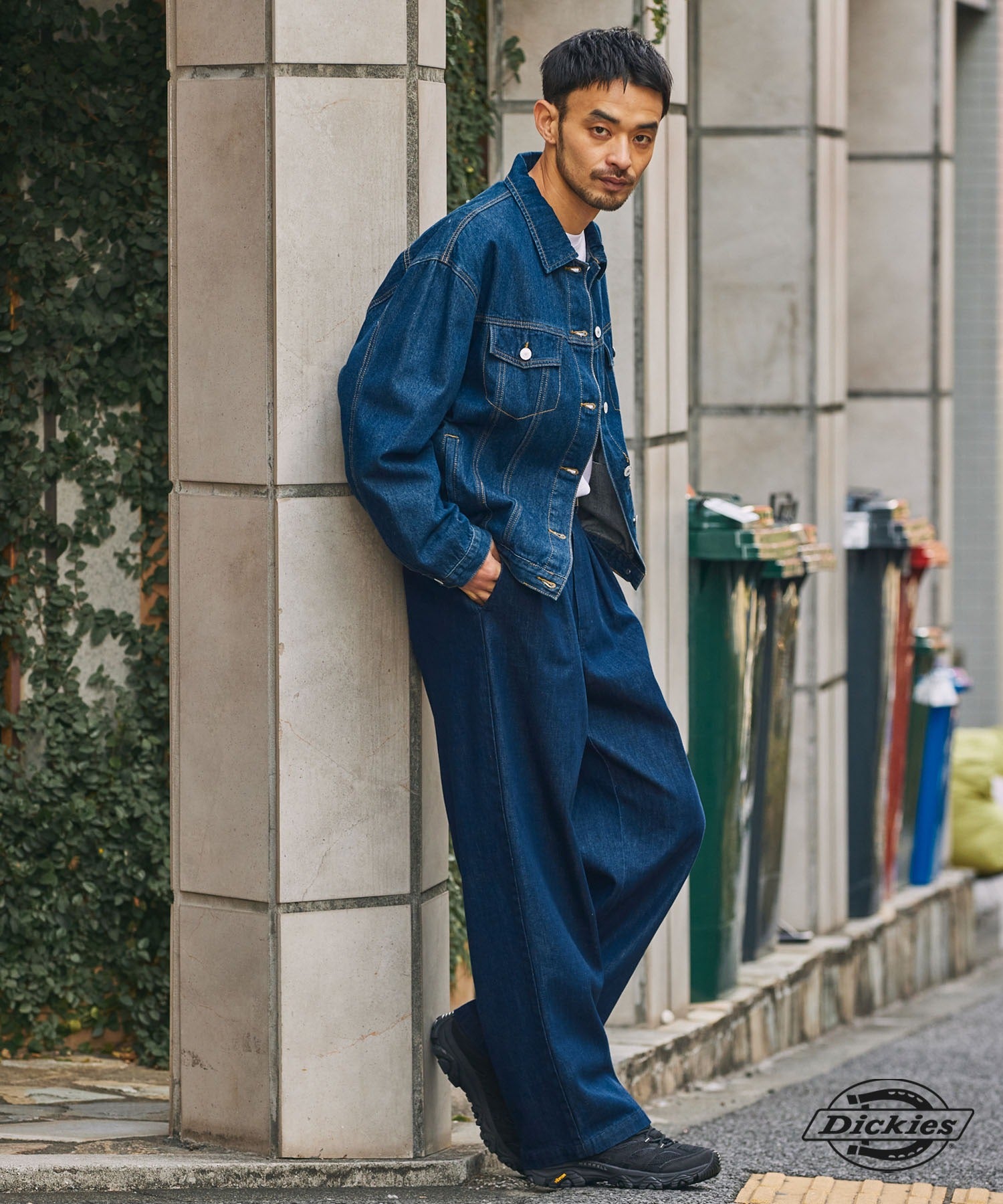 DICKIES / 別注 TC 斜紋 雙摺 直筒長褲