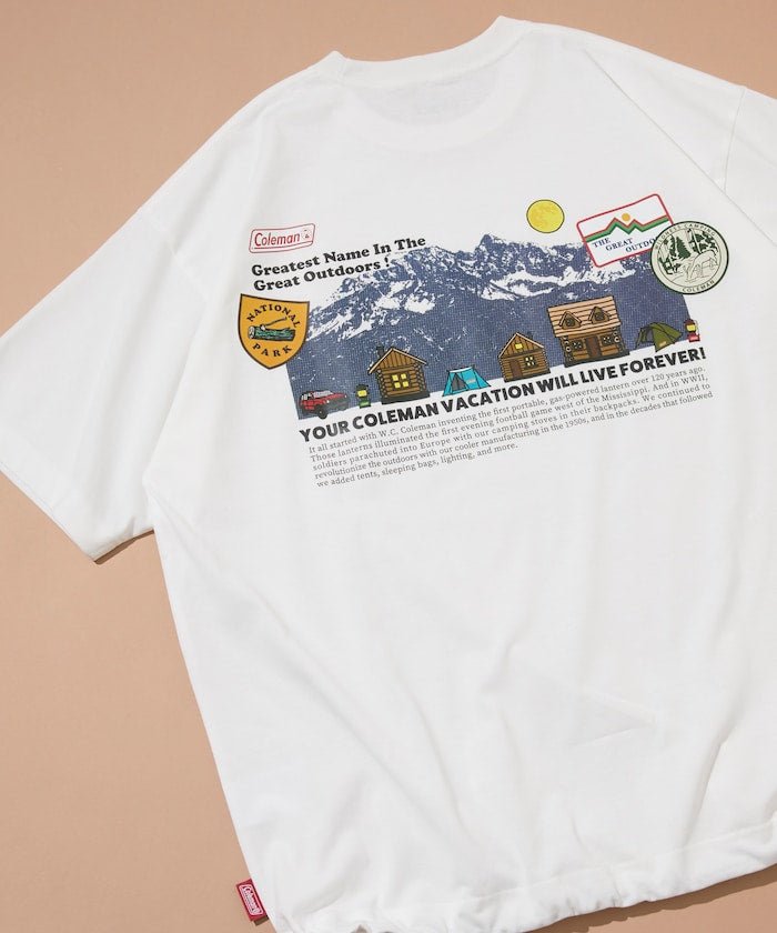 Coleman × FREAK'S STORE / 山系插畫 抽繩短袖T恤