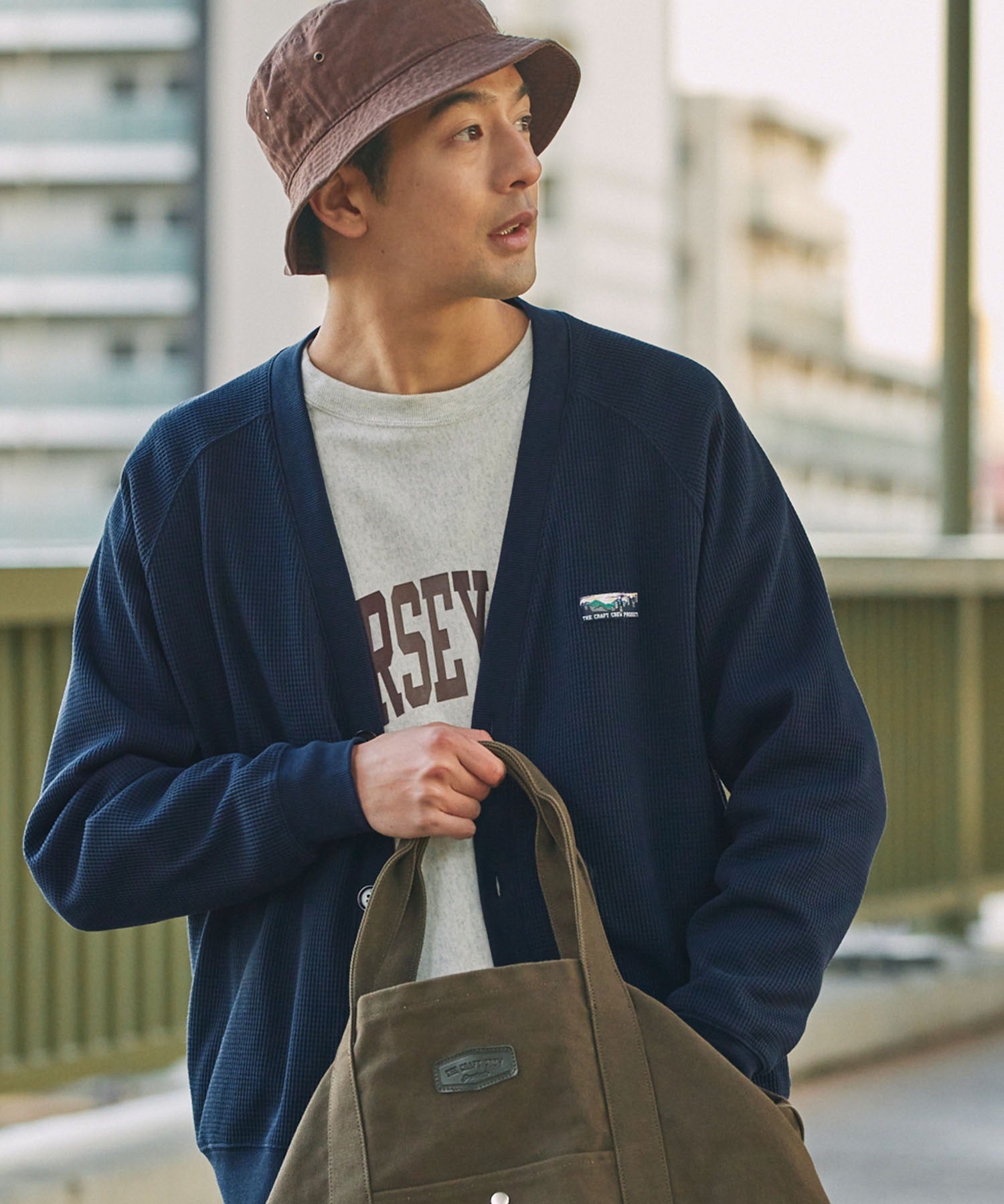 THE CRAFT CREW PRODUCTS / 立體 插肩袖 開襟衫