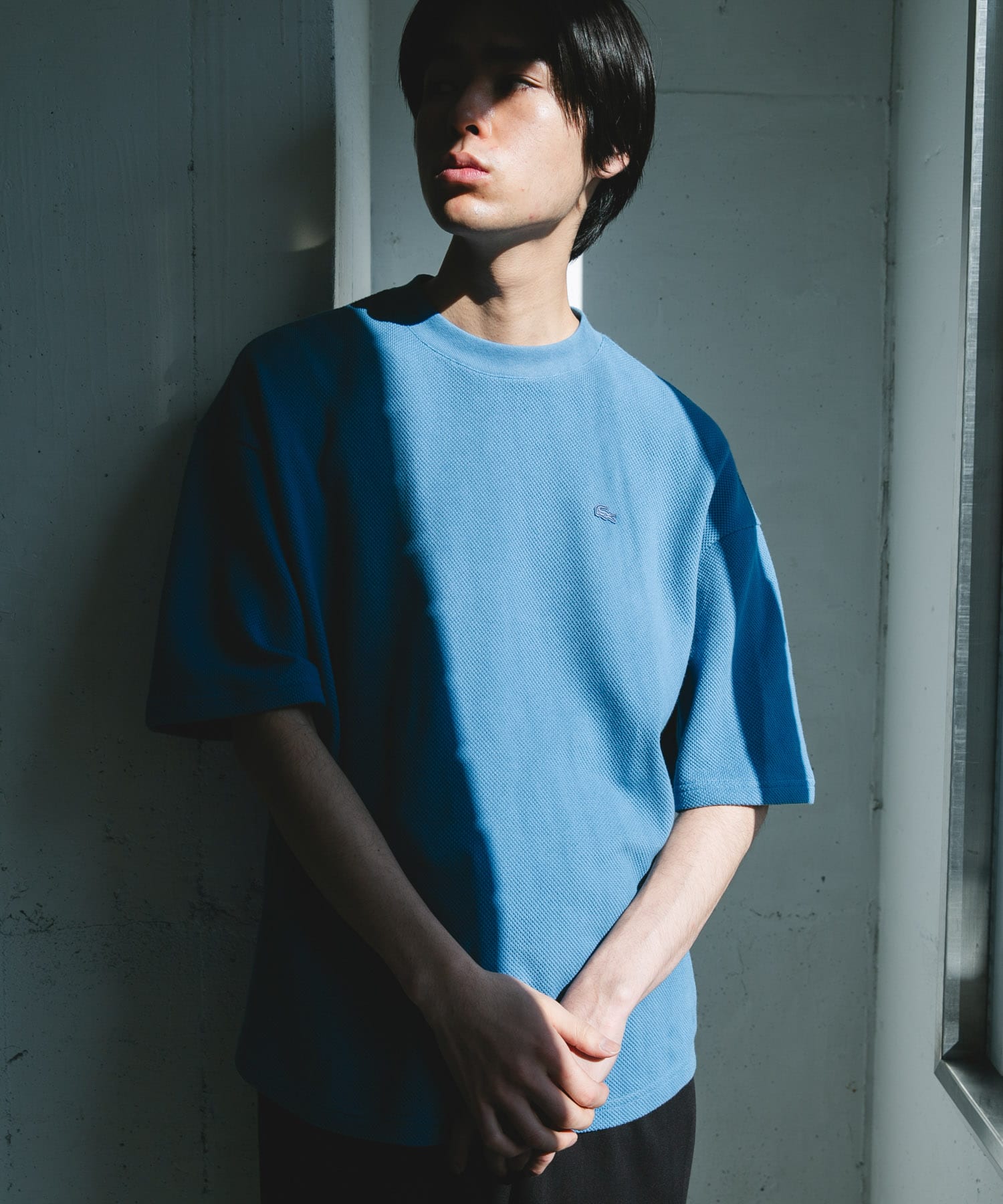 LACOSTE×DOORS THICK PIQUE ROUND SHORT-SLEEVE / 厚磅鹿子布圓領短袖T恤
