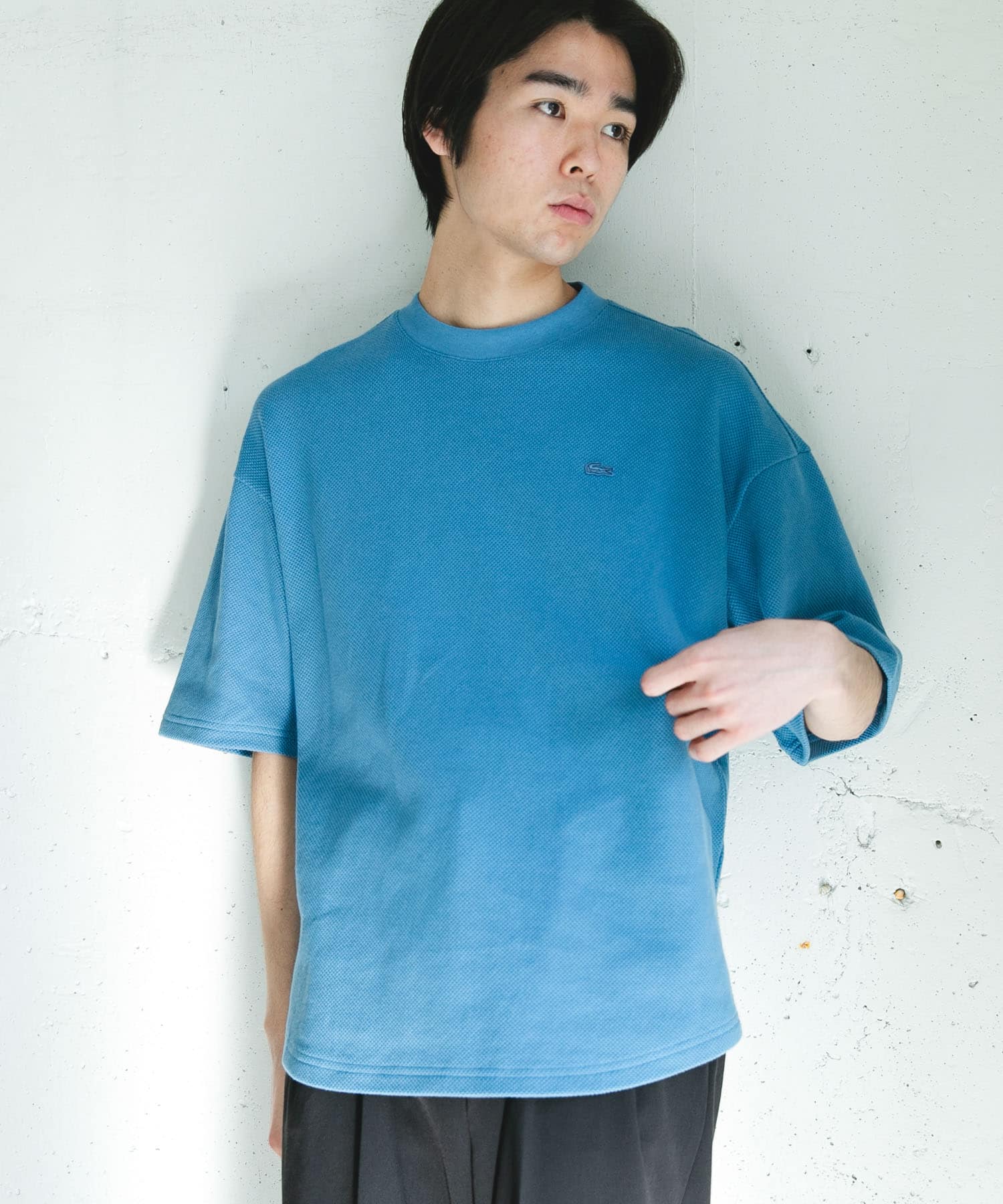 LACOSTE×DOORS THICK PIQUE ROUND SHORT-SLEEVE / 厚磅鹿子布圓領短袖T恤