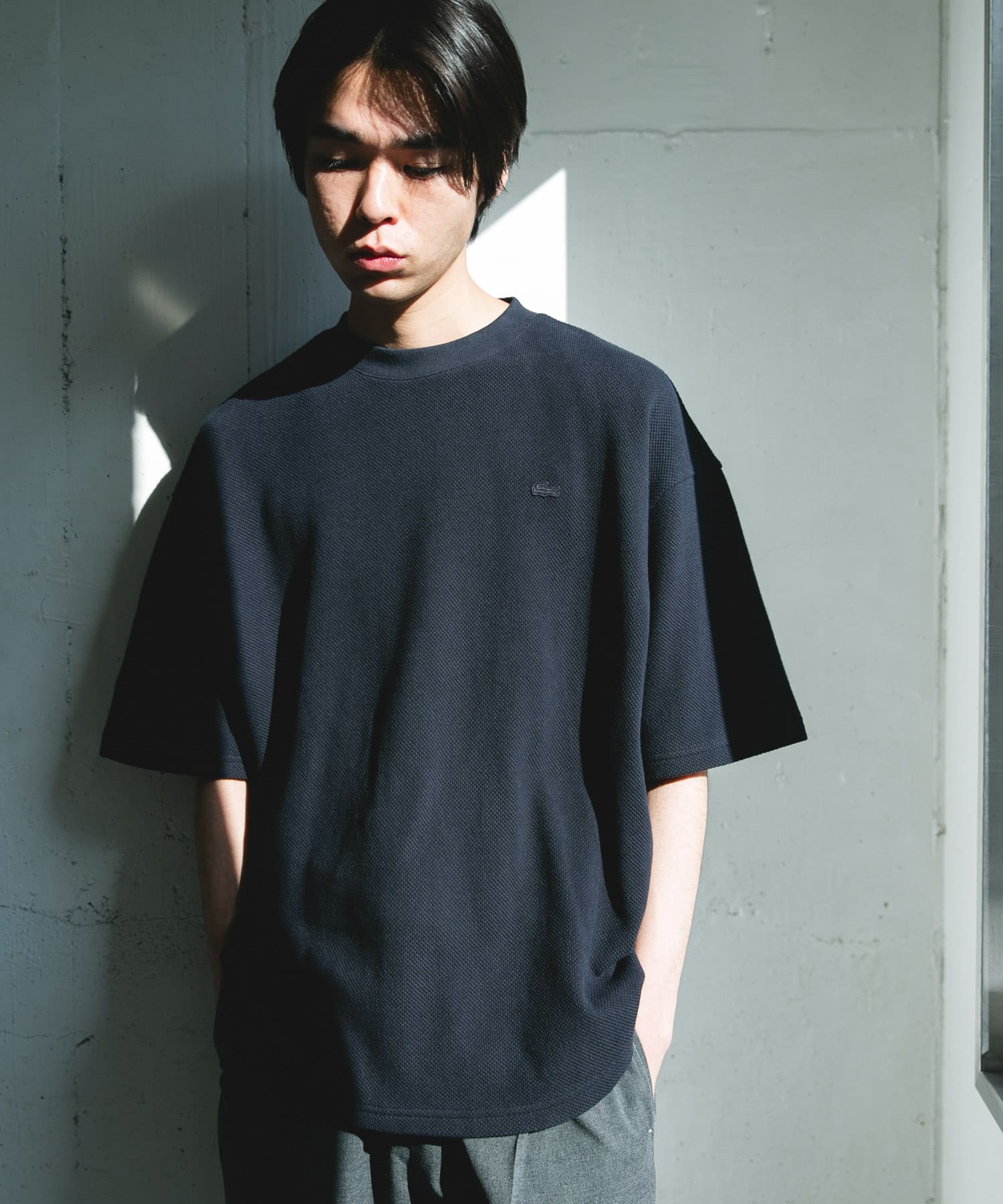 LACOSTE×DOORS THICK PIQUE ROUND SHORT-SLEEVE / 厚磅鹿子布圓領短袖T恤