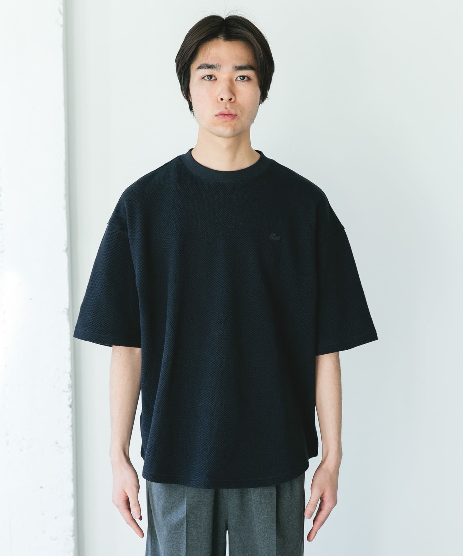 LACOSTE×DOORS THICK PIQUE ROUND SHORT-SLEEVE / 厚磅鹿子布圓領短袖T恤