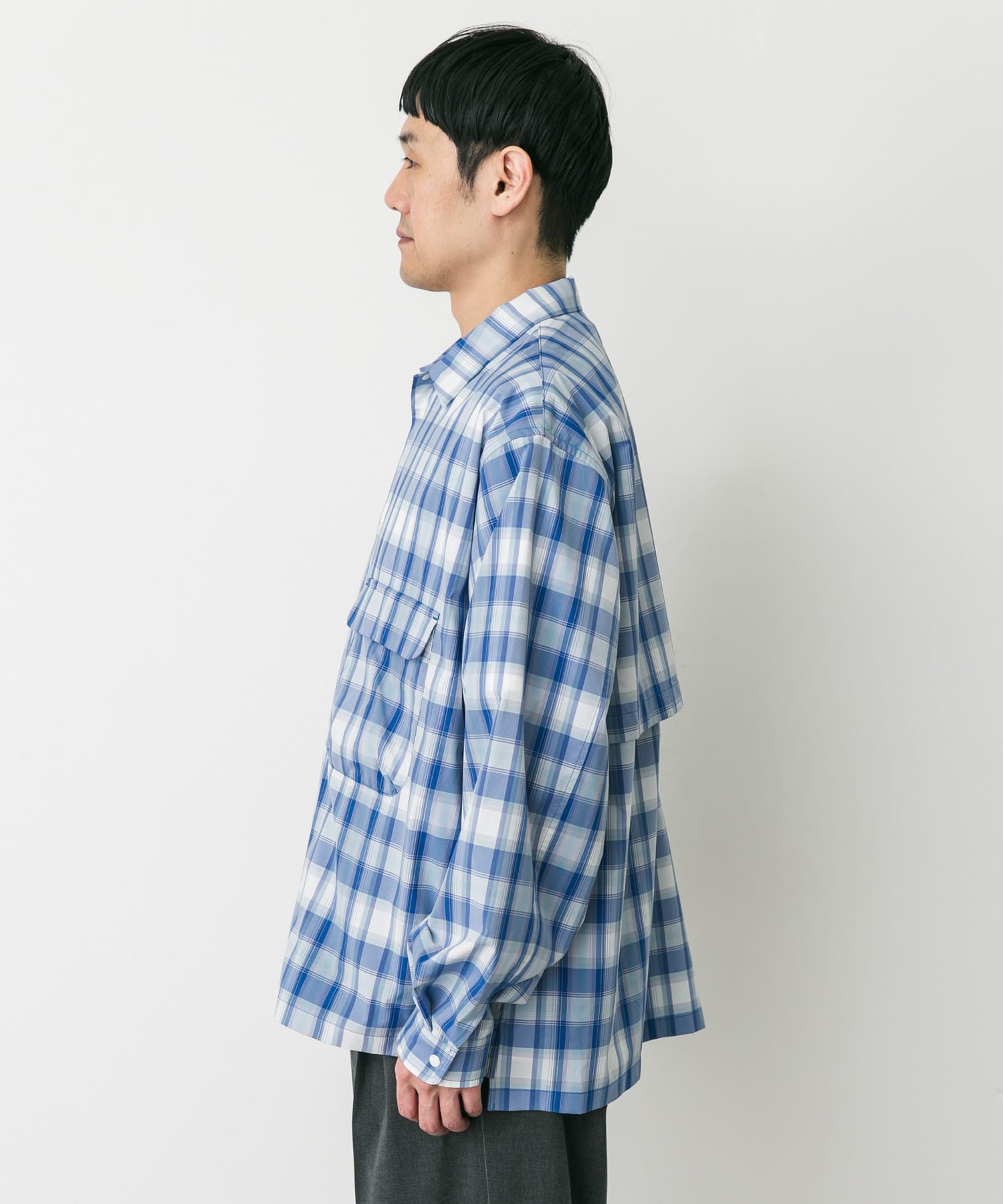 Snow Peak Snow Peak Apparel FADE CHECK BREEZY SHIRTS / 淡色漸層格紋透氣襯衫