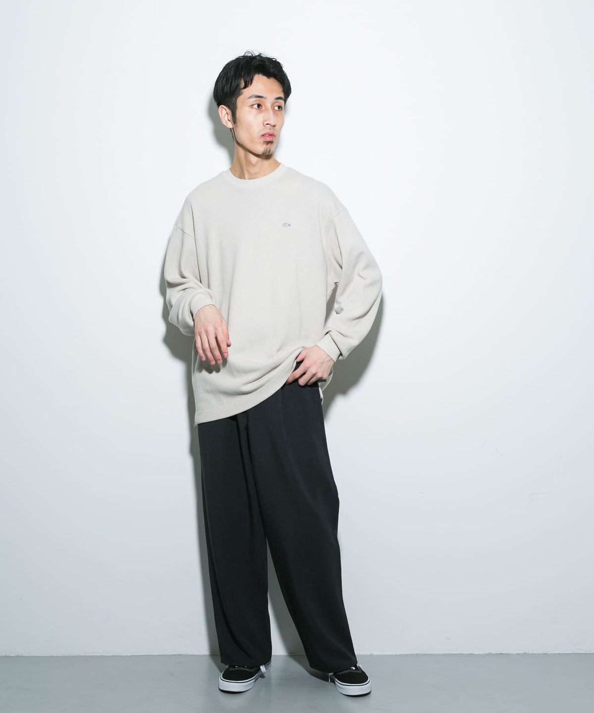 LACOSTE × DOORS / 重磅網眼布長袖T恤(日本聯名限定)