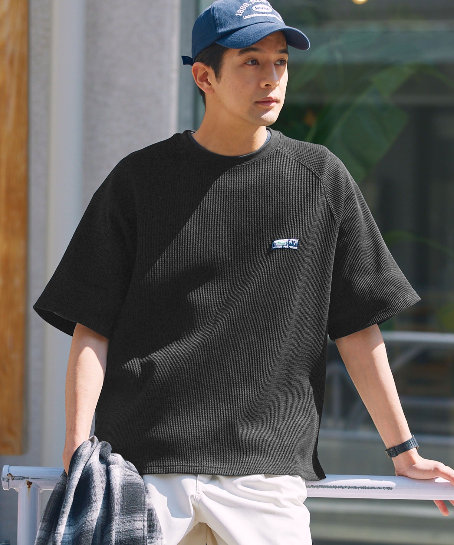 THE CRAFT CREW PRODUCTS / 機能抗菌 UV防護 重磅 華夫格 短袖T恤