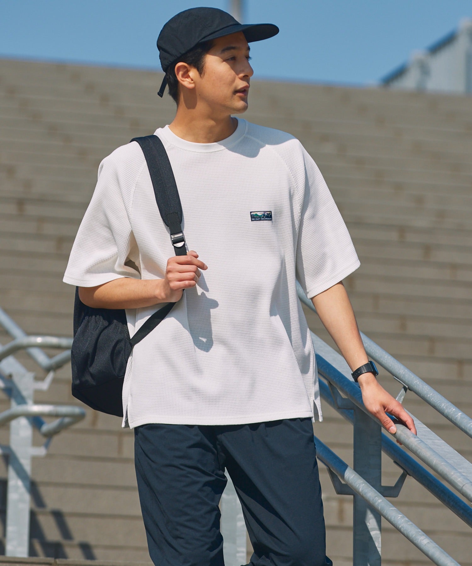 THE CRAFT CREW PRODUCTS / 機能抗菌 UV防護 重磅 華夫格 短袖T恤