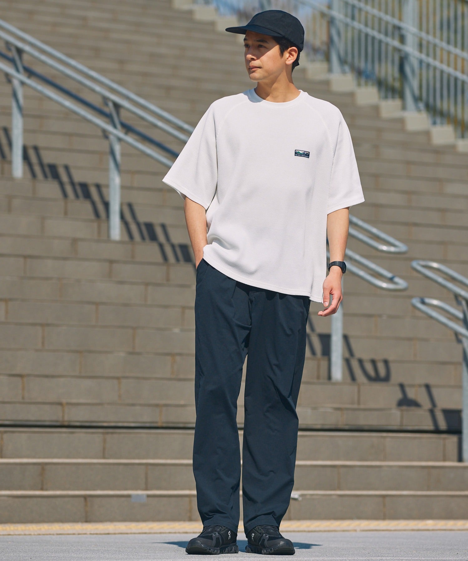 THE CRAFT CREW PRODUCTS / 機能抗菌 UV防護 重磅 華夫格 短袖T恤