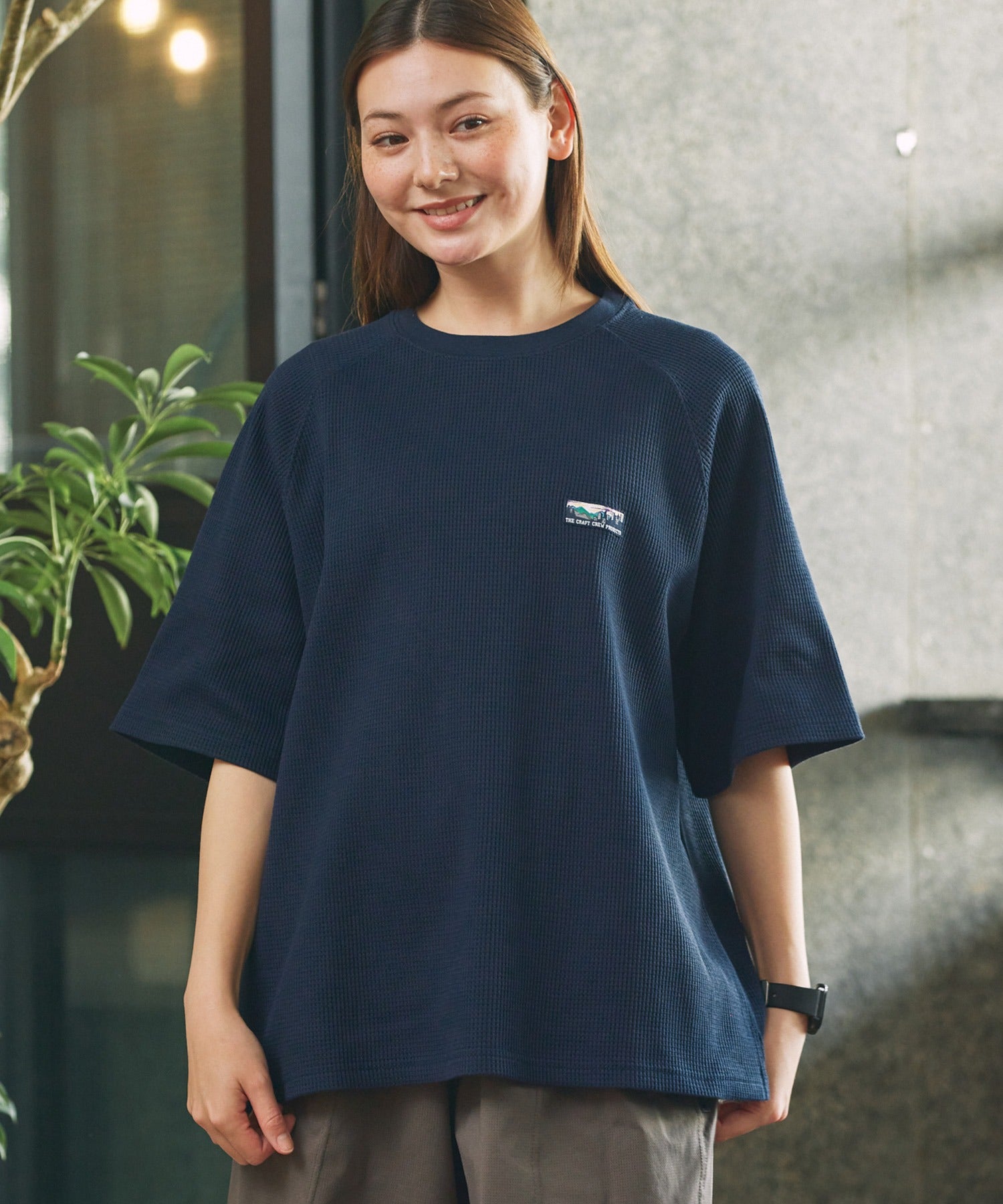 THE CRAFT CREW PRODUCTS / 機能抗菌 UV防護 重磅 華夫格 短袖T恤